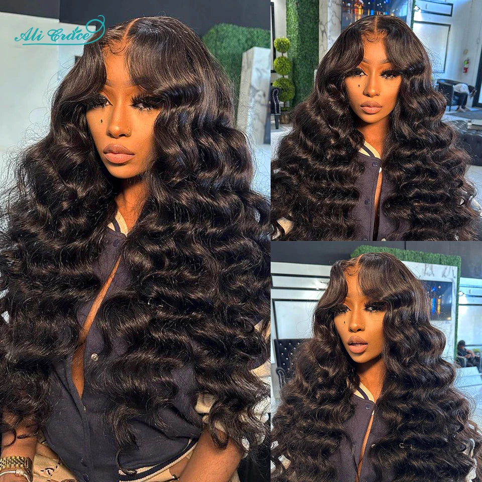 ALI GRACE Hair Brazilian Loose Wave Bundles 1 3 4 Pcs Human Hair Bundles 100% Remy Human Hair Extensions Hair Weaves Bundles