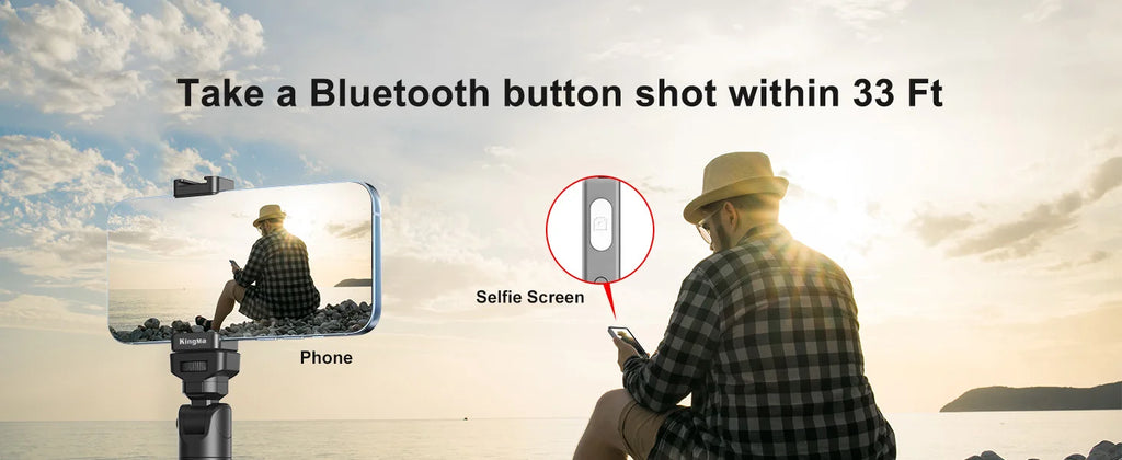 KingMa Magnetic Phone Vlog Selfie Touchscreen Monitor, with Zoom, Wireless Recording, Phone Rear Camera for iPhone Selfie TikTok
