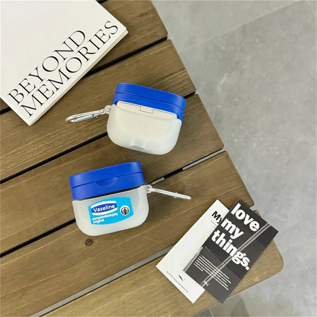 For AirPods 4 3 2 1 Pro Pro2 Earphone Case 3D Creative vaseline Case Silicone Protective Headphone Box With Pendant Cover