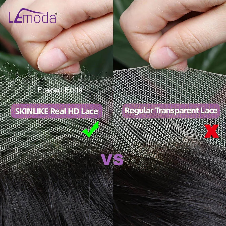 250 Density 13x6 HD Lace Frontal Wig Invisible Real HD Lace 13x4 Full Frontal Lace Wig Straight Pre Plucked Virgin Human Hair