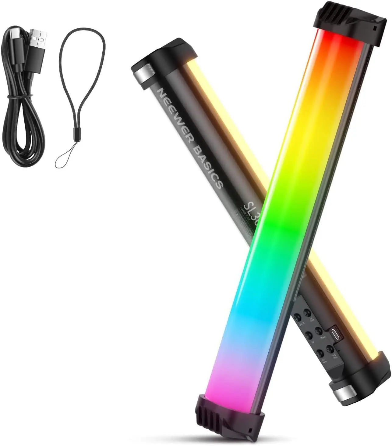 NEEWER Basics 21" Magnetic RGB Light Wand LED Handheld Video Tube Lighting Stick with  for Studio Photography Streaming