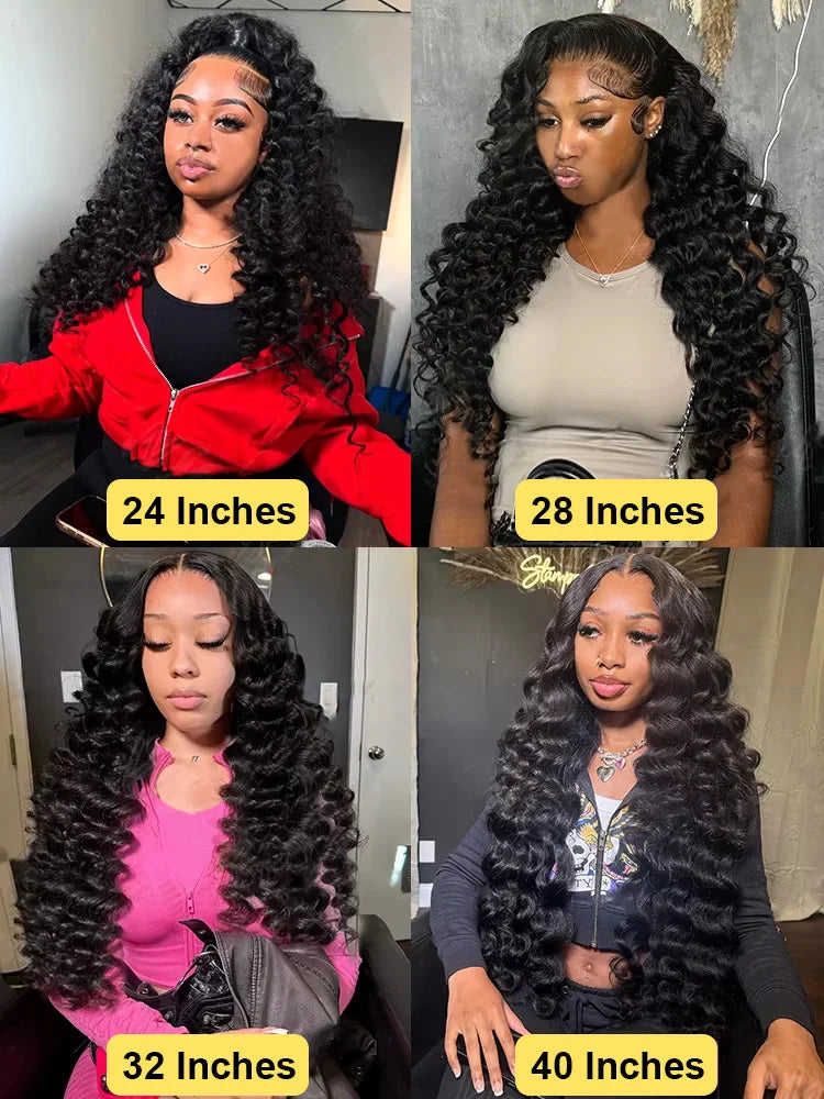 30 36 40 Inch Loose Deep Wave 13x4 13x6 HD Lace Frontal Wig 100% Brazilian Curly Lace Front Human Hair Wig Preplucked