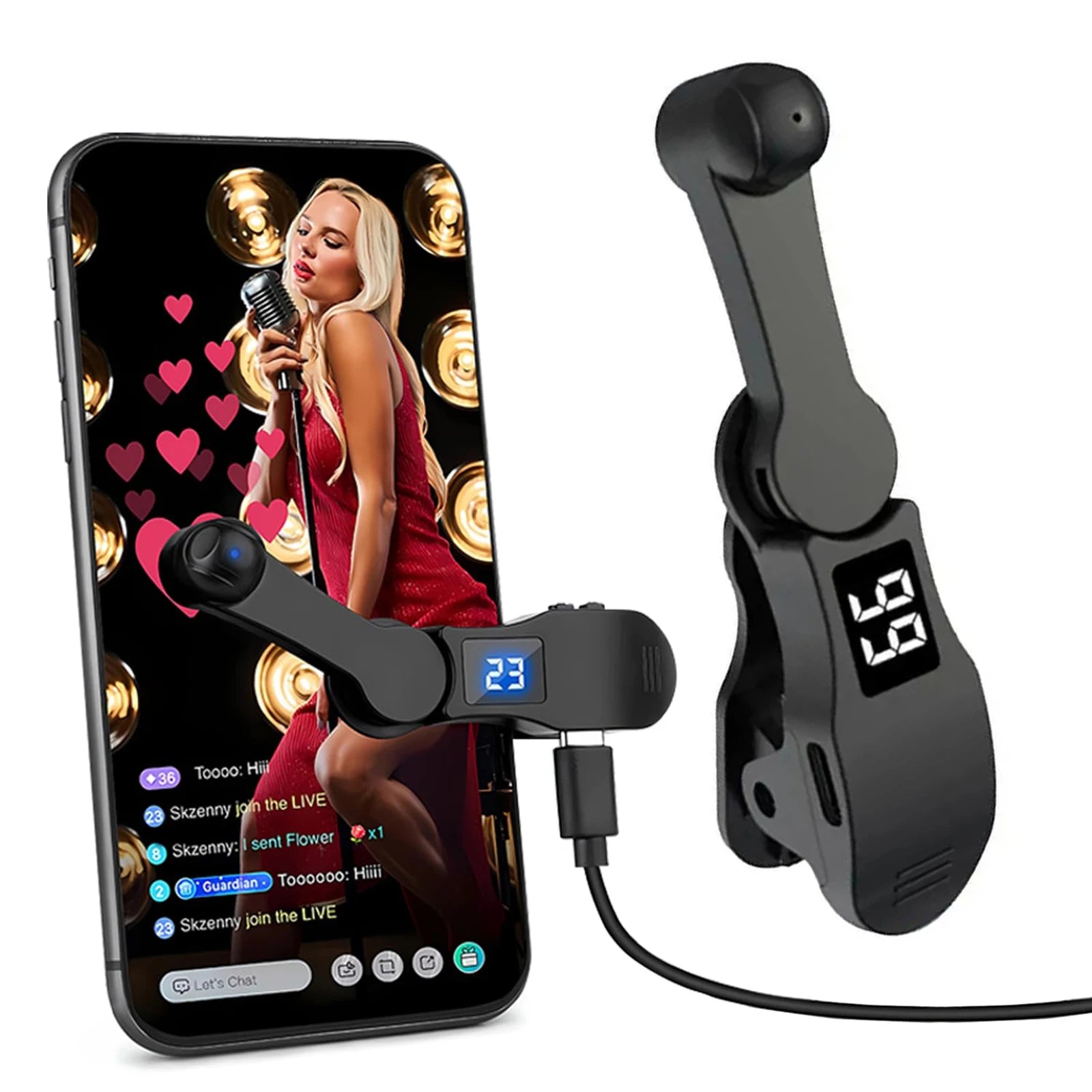 Auto Screen Clicker Mini Simulated Finger Phone Clicking for Youtube Tiktok Video Live Game Screen Touch Tripods Tapper Device