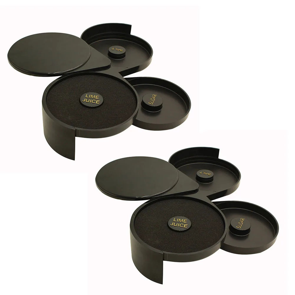 3-layer ABS Rotating Cocktail Seasoning Box, Bar Wine Accessories, Mixed Salt and Sugar Box, Bar Bartender Mixer Toolbox