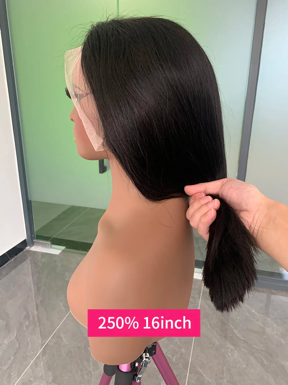 5x5 13x4 13x6 Bone Straight Bob Short Wigs Half Lace Front Wig Human Hair Vietnamese Raw Human Hair Lace Frontal Wig 250 Density