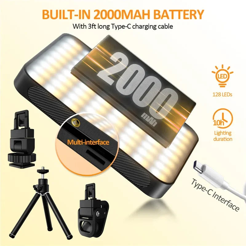 Smartphone Magsafe Selfie Flip Light Mini Vlog Fill Light Dimmable Portable Cube Video Light for iPhone 12/13/14/15/16
