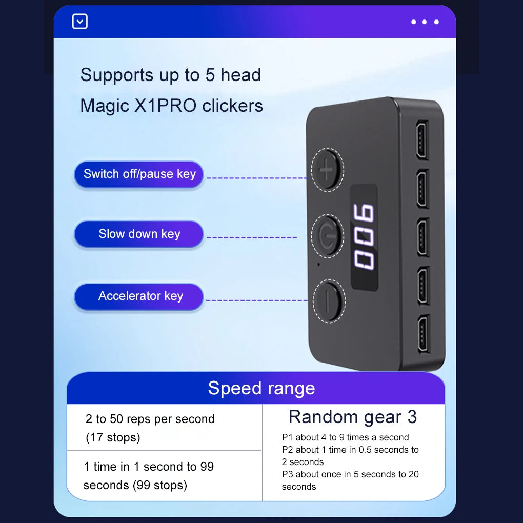 Phone Screen Auto Clicker Device Physical Simulation Finger Click Continuous Auto Point Device Universal for Live Broadcast