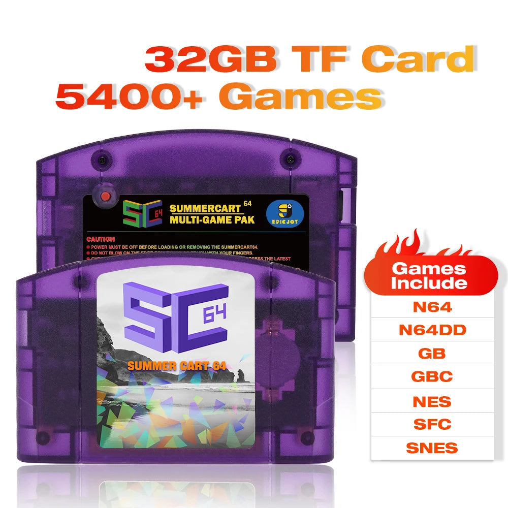 SummerCart64 Open Source N64 Game Card For Nintendo 64 Game Console With Simulator Function Compatibility 5400+ games