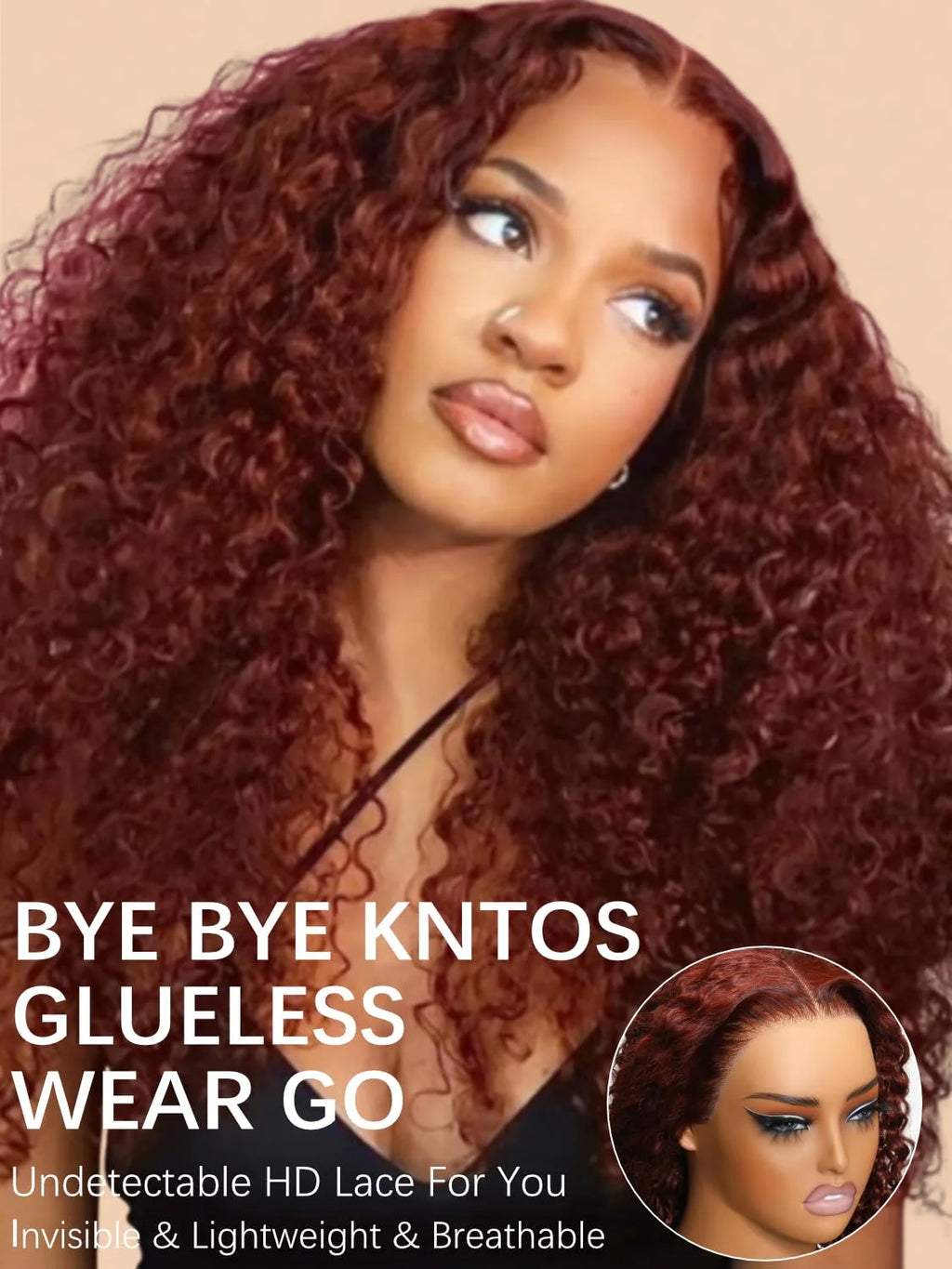 ISEE Hair Wig Reddish Brown Water Wave 7x5 Lace Front Glueless Wigs Pre Plucked Lace Pre Bleached Wear Go Human Hair Wigs