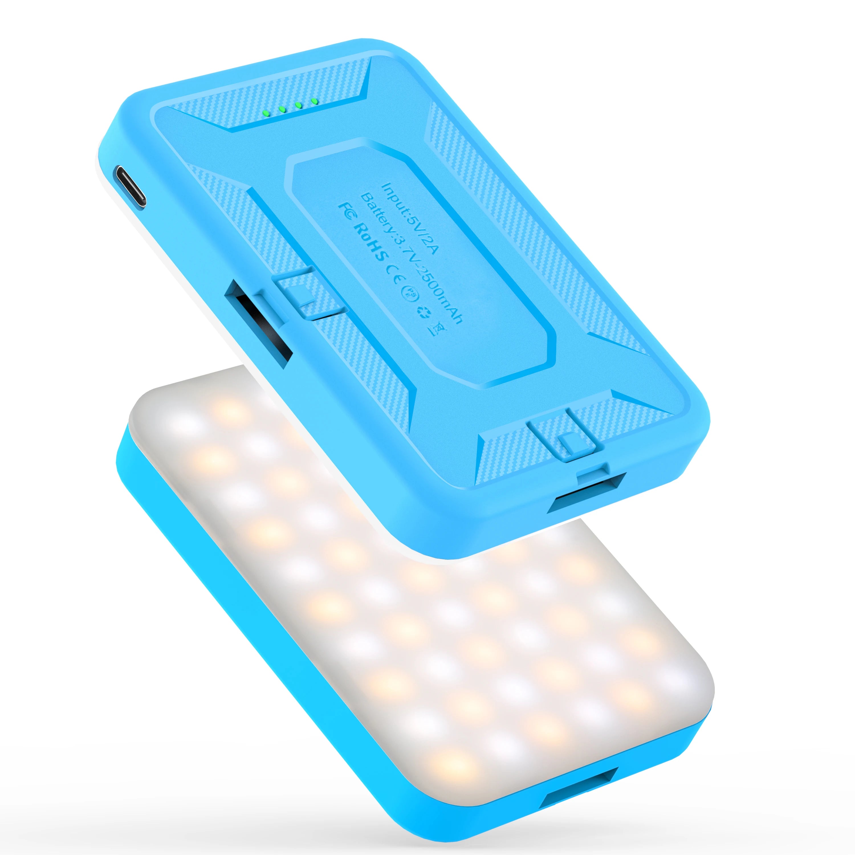 LED Selfie Light,60 LED Beads 2500mAh Rechargeable CRI 97+, 7 Light Modes,Portable Clip on Light for Phone Tablet Laptop TikTok