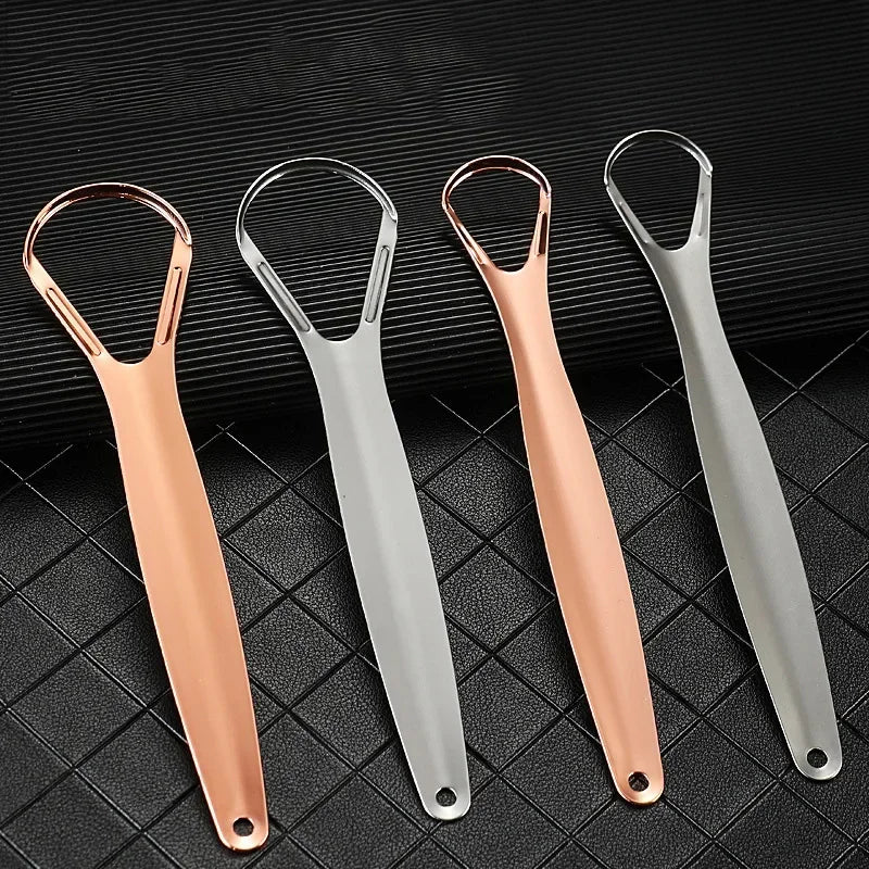 혀클리너 1pc Stainless Steel Tongue Scraper Cleaner Fresh Breath Cleaning Coated Tongue Toothbrush Oral Hygiene Care Tools