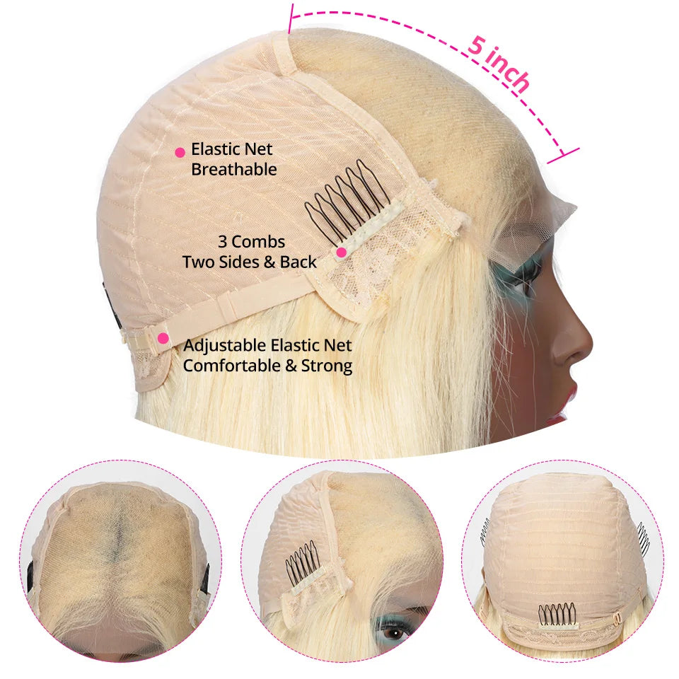 AliPearl Blonde Body Wave 5x5 Lace Closure Wig Peruvian Human Hair Wig 28Inch Transparent Lace Front Wig Pre Plucked 150 Density