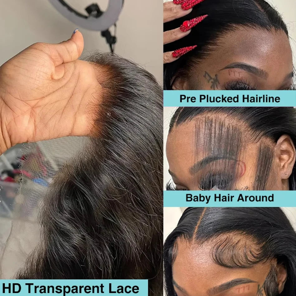 Premium 14 Inch Glueless Bob Wig - 100% Brazilian Remy Human Hair HD Lace Frontal Wig