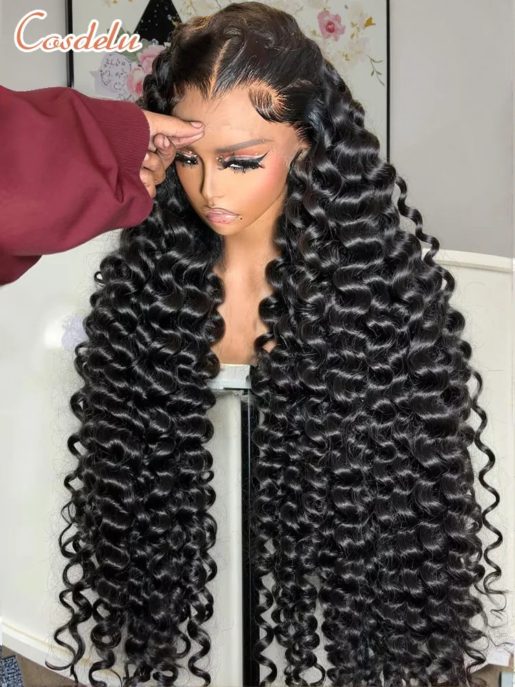 30 36 40 Inch Loose Deep Wave 13x4 13x6 HD Lace Frontal Wig 100% Brazilian Curly Lace Front Human Hair Wig Preplucked