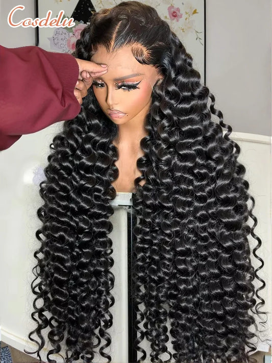 30 36 40 Inch Loose Deep Wave 13x4 13x6 HD Lace Frontal Wig 100% Brazilian Curly Lace Front Human Hair Wig Preplucked