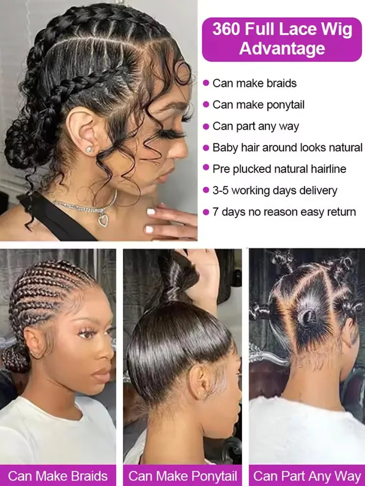 40 42 Inch 13x4 13x6 HD Transparent Bone Straight Lace Front Wigs 250 Density 360 Full Lace Brazilian Human Hair Wigs For Women