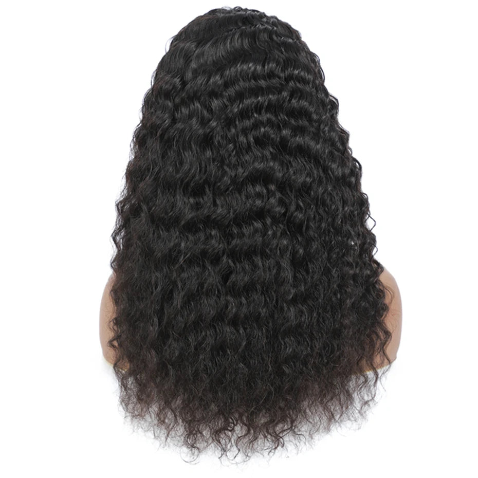 34 36Inch Deep Wave 13x4 13x6 Transparent Lace Frontal Wig Human Hair Water Curly 4x4 Lace Closure Wigs For Black Women Bling