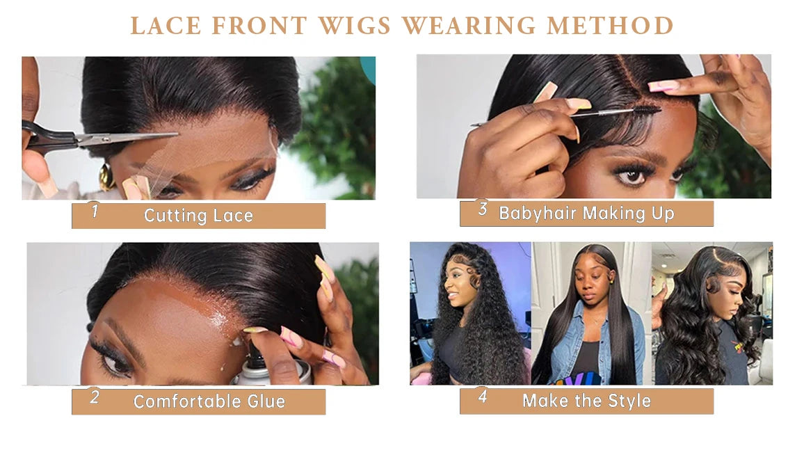 Premium 13x6 HD Lace Front Wig - Brazilian Virgin Deep Wave Human Hair 30 Inch