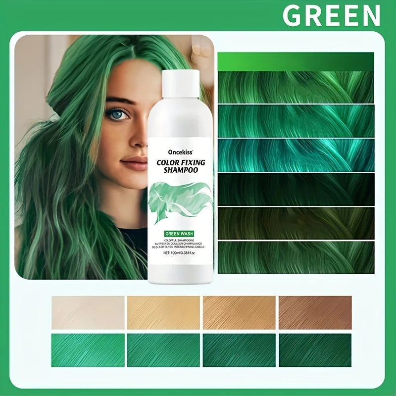 100ml Hair Color Shampoo,Fixed Color,Long-Lasting Semi-Permanent Dye,Unisex-adult Tinted Shampoo Hair Dye for Normal Hair Type