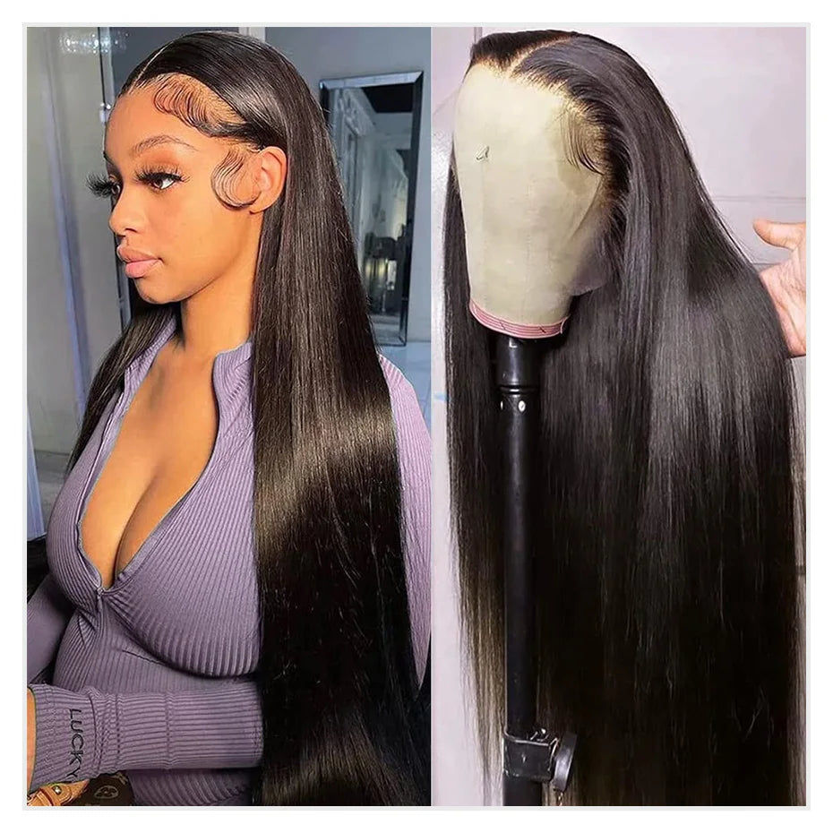 300 400 High Density Lace Wig 13x4 13x6 HD Straight Lace Front Wig PrePlucked 360 Lace Frontal Wig Vietnamese Raw Human Hair Wig