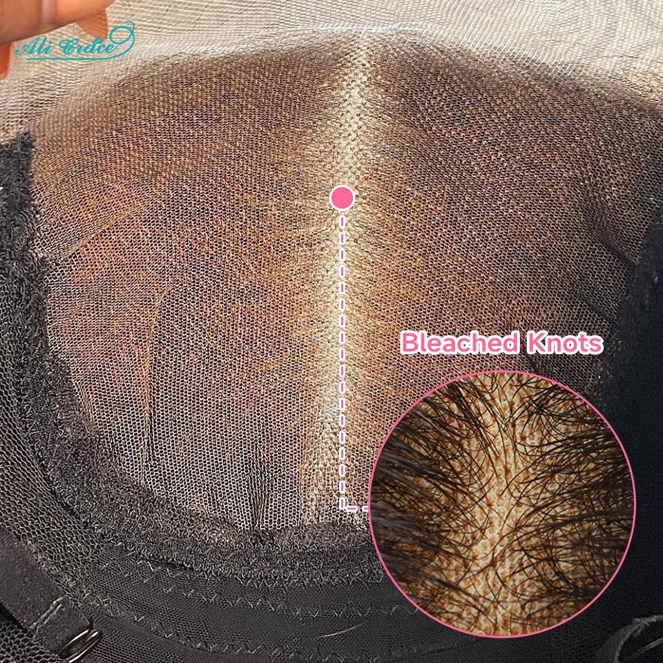 Ali Grace Straight Human Hair Wigs Bleached Knots 13x4 Lace Front Wig Brazilian Straight Hair Pre-plucked Hairline For Women
