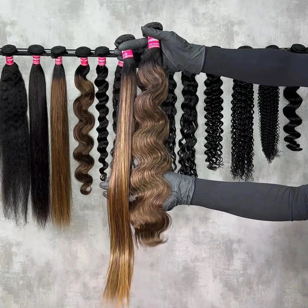 UNICE Hair Balayage Straight Human Hair Bundles 1/3/4 PCS Deal #FB30 Pre Colored Sew In Bundles Human Hair Extensions