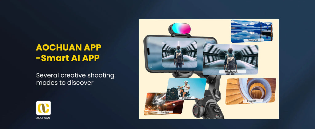 AOCHUAN Smart XE Combo1 3 Axis handheld Gimbal Stabilizer For iPhone and Android Smartphone Stabilizer With Extension Rod