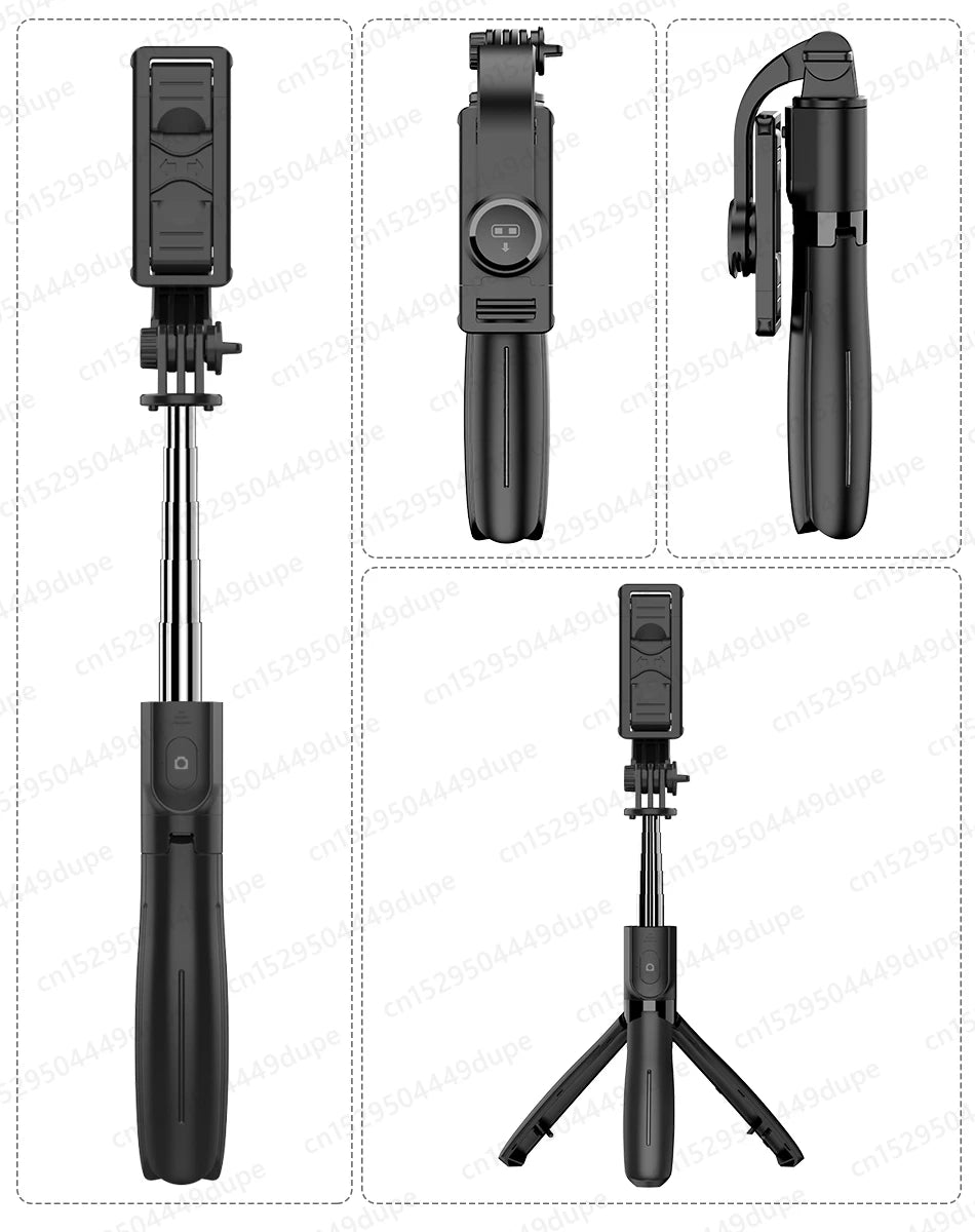 TOKQI-L21 Selfie Stick Telescopic Travel Handheld Tripod Portable Phone Stand for Cell Phone Live Streaming TikTok Recording