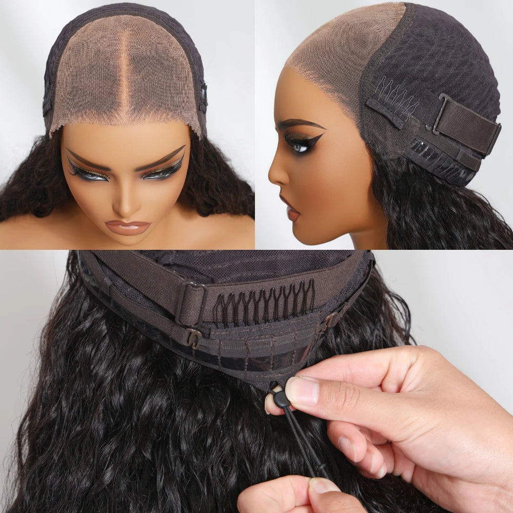UNice Hair 7x5 Bye Bye Knots Balayage Highlight Body Wave Wig Pre Cut Pre Bleached Glueless Wig Human Hair 150% Density