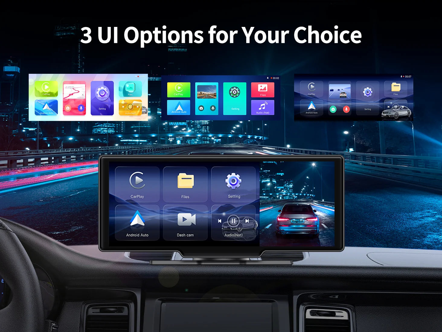 Imagebon H13 Pro 4K Camera ADAS Dash Cam 5s Power On 24h Parking Monitor Wireless Carplay & Android Auto GPS Navigation Car DVR