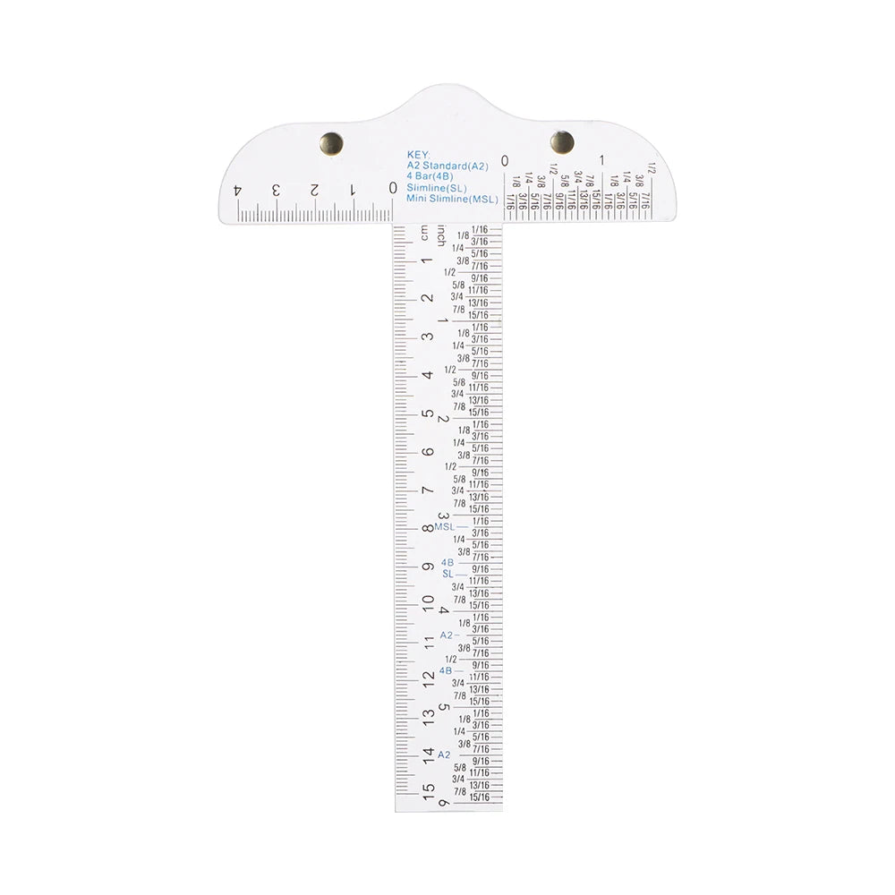1PC Acrylic T-Square Ruler For Handtool In Both Inches And Metric Measurements Transparent Graduated Measuring Scale Rule