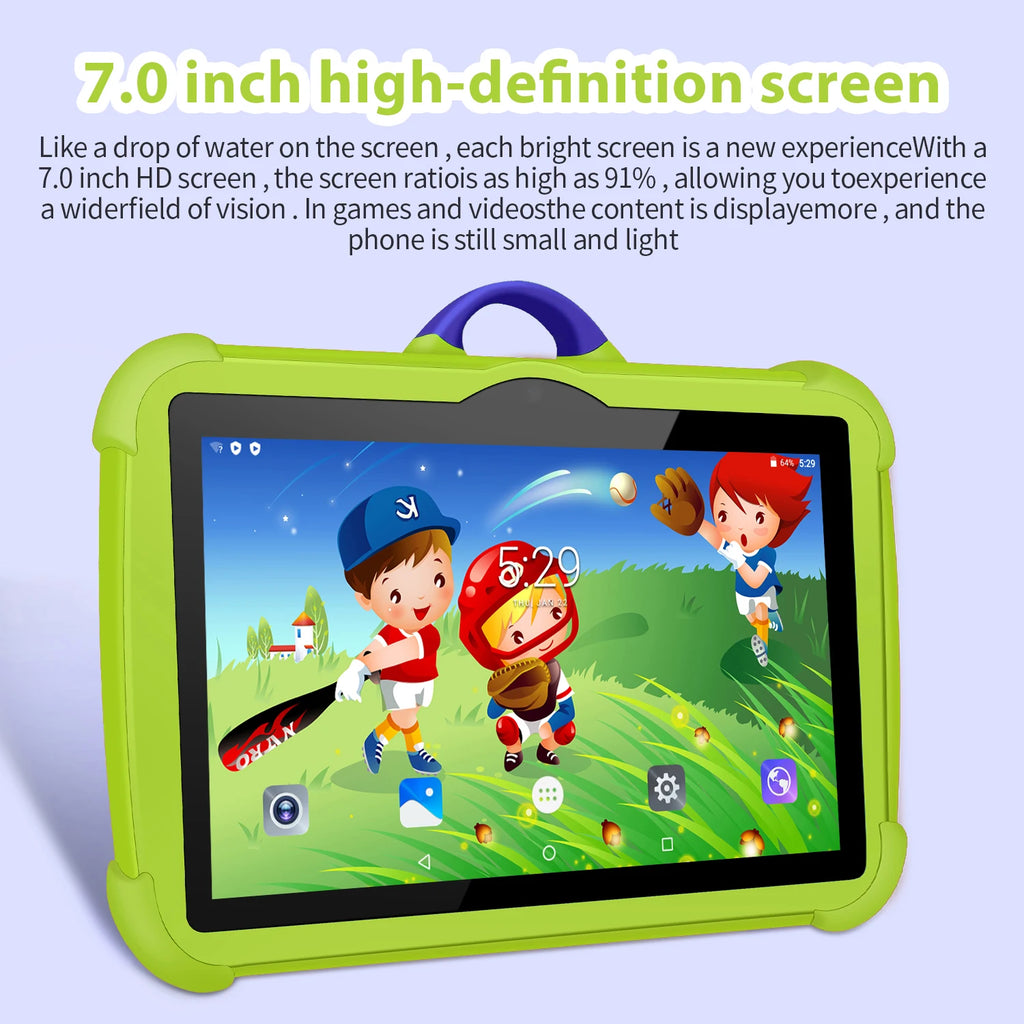 New 7 Inch WiFi Tablet MTK Chip Quad Core 4GB RAM 64GB ROM Android 9.0 Google Play Support Bluetooth Kids Tablet Pc 4000mAh