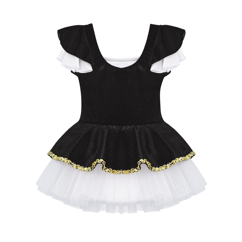 Kids Girls Children Dancer Ballet Dance Dress Gymnastic Leotard Tutu Princess Dress for Stage Performance Clothes Christmas Gift