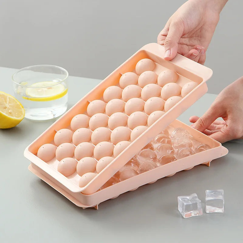 33 Ice Boll Hockey PP Mold Frozen Whiskey Ball Popsicle Ice Cube Tray Box Lollipop Making Gifts Kitchen Tools Accessories