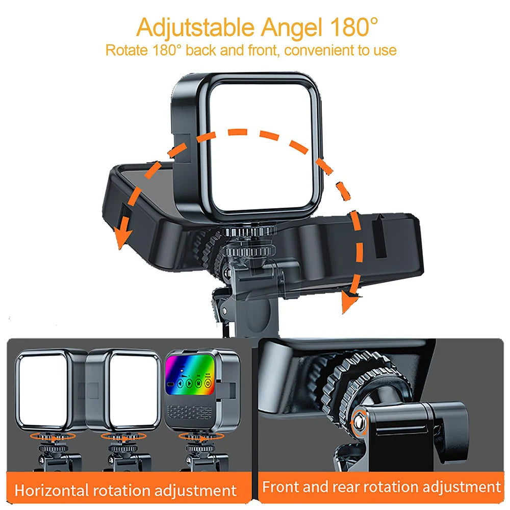 Portable LED Selfie Fill Light for iPhone Samsung iPad Cell Phone Laptop Clip Ring Flash Fill Lamp Photo Video Photography Lamp