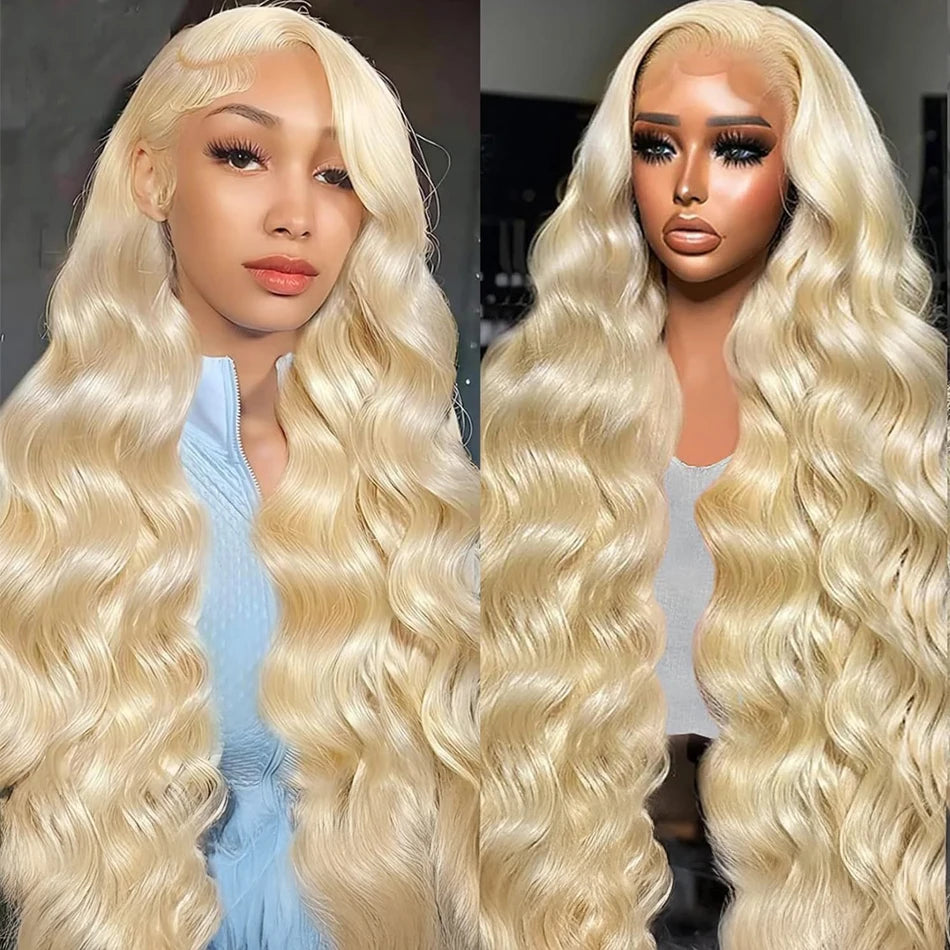 13x6 Body Wave Transparent Hd 30 40 Inch 613 Honey Blonde Lace Frontal Human Hair Wig 200 Density Brazilian 13x4 Lace Front Wig