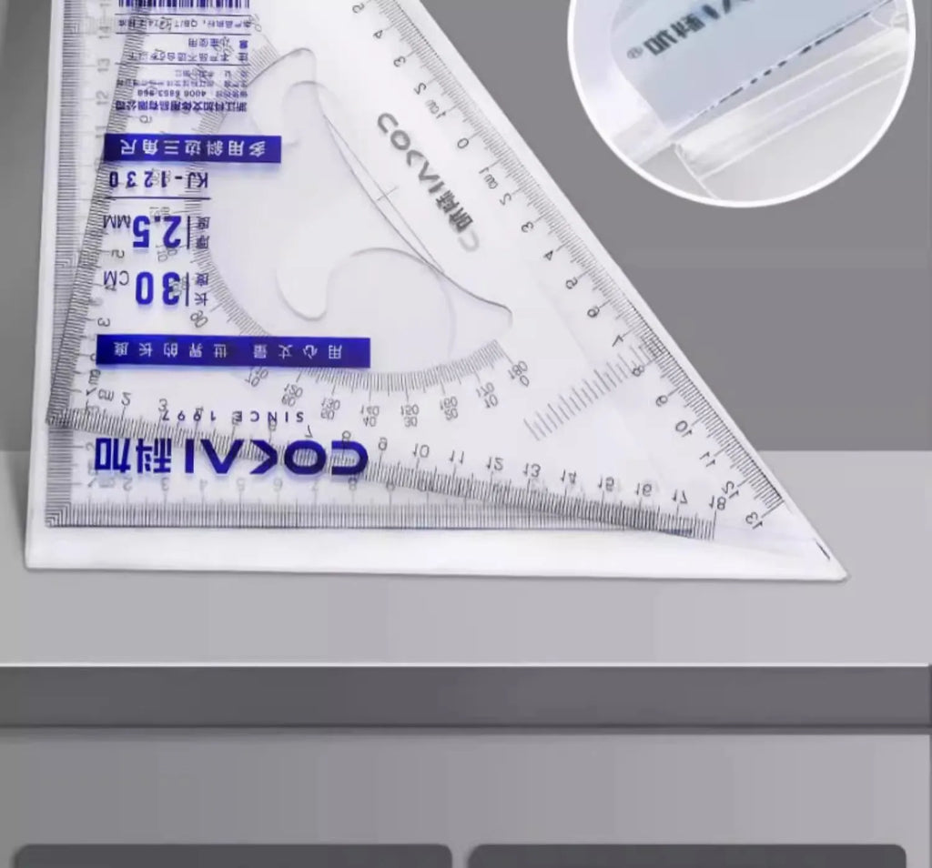 Multifunctional Triangular Ruler 18/22/27/32/37/42CM Hand-drawn Triangle Board Protractor Woodworking Interior Drawing Design