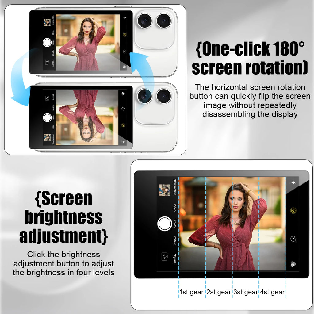 Mobile Phone Wireless Magnetic Selfie Monitor Screen For Smartphone Vlog Live Stream Video Recording for iPhone Android phone