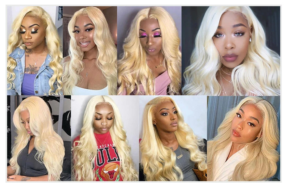 AliPearl Blonde Body Wave 5x5 Lace Closure Wig Peruvian Human Hair Wig 28Inch Transparent Lace Front Wig Pre Plucked 150 Density