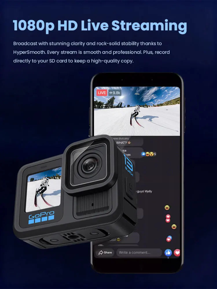 GoPro HERO 13 Black Action Camera HyperSmooth6.0 5.3K 60fps Video 27MP Go Pro13 helmet Vlog Sport Camera