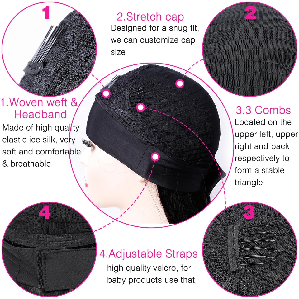 Kinky Curly Headband Wigs Brazilian Remy Human Hair 180% Density 20 Inch Wear to Go Glueless Water Wave Headband Wig For Women