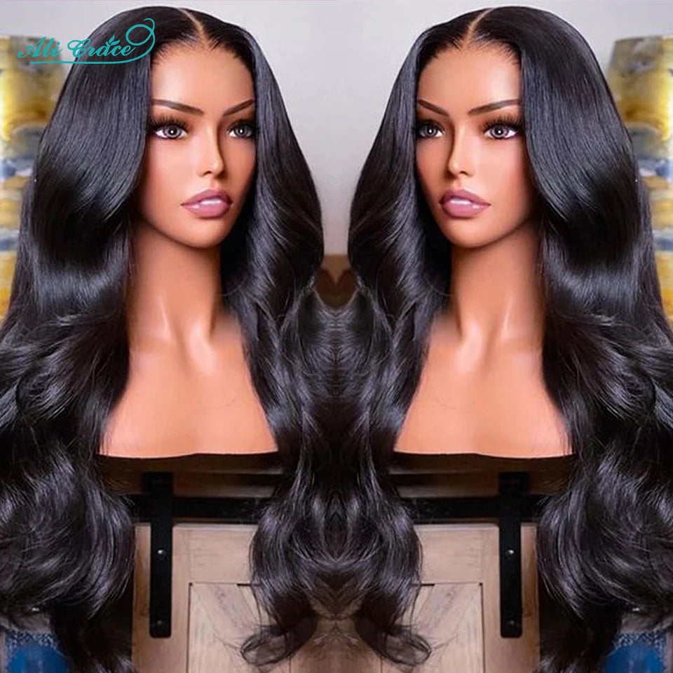 AliGrace 5x5 HD Lace Closure Wigs Brazilian Body Wave Remy Human Hair Wigs Pre-Plucked Hairline With Baby Hair HD Lace Wigs