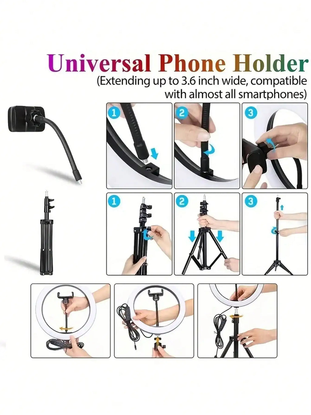 12-inch ring light tripod USB Remote Ring Selfie Light With Tripod Illuminate Your Brilliance