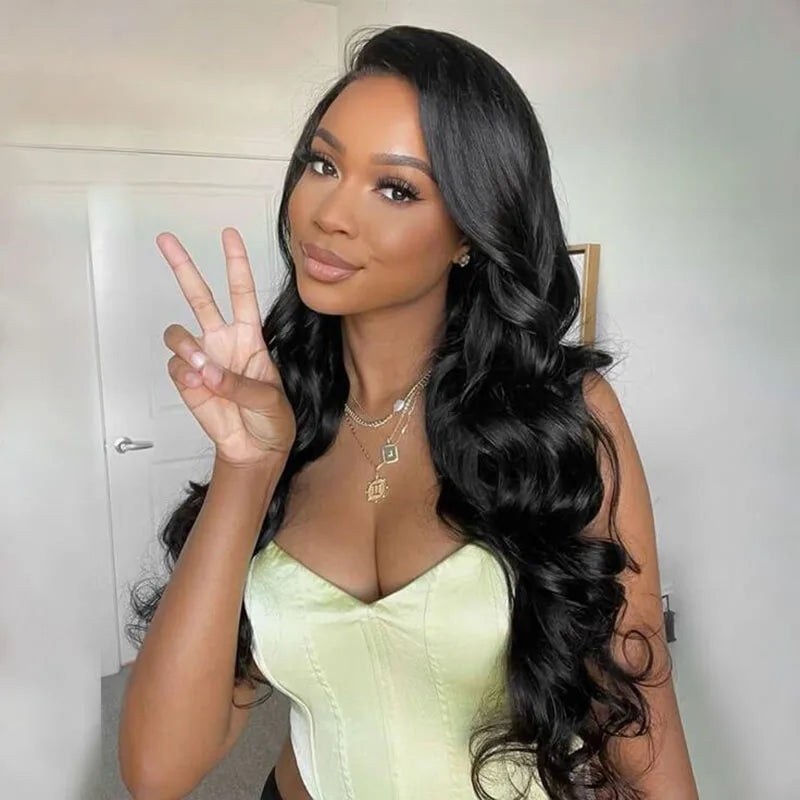 ISEE Hair Wear And Go Body Wave Lace Front Wig Pre Bleached Knots 6x9 M cap Lace Glueless Wig Human Hair Pre Cut PrePlucked