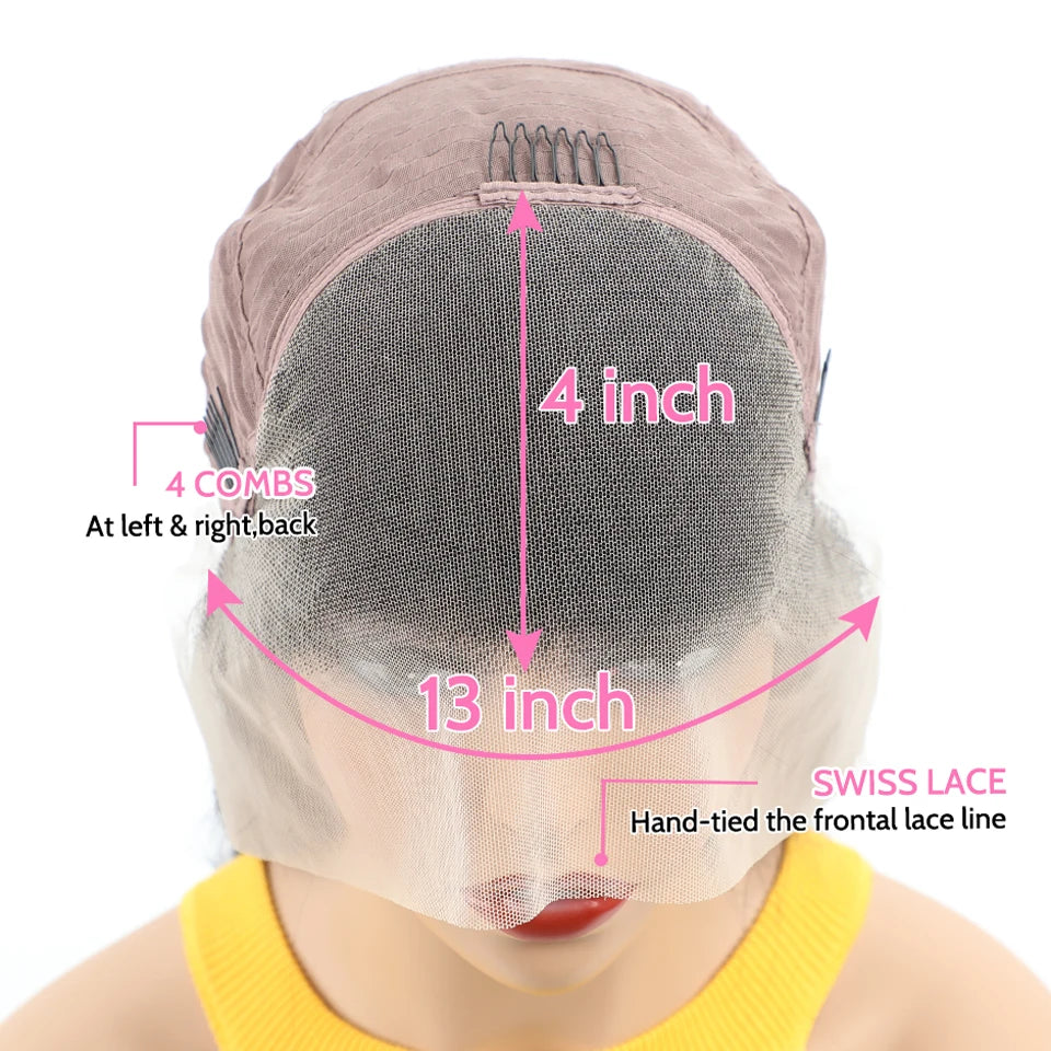 Wear Go Glueless Wig ISEE Indian Kinky Curly Short Bob 7x5 Glueless Wig Human Hair Ready To Wear 13x4 Wig Pre Bleached Knots