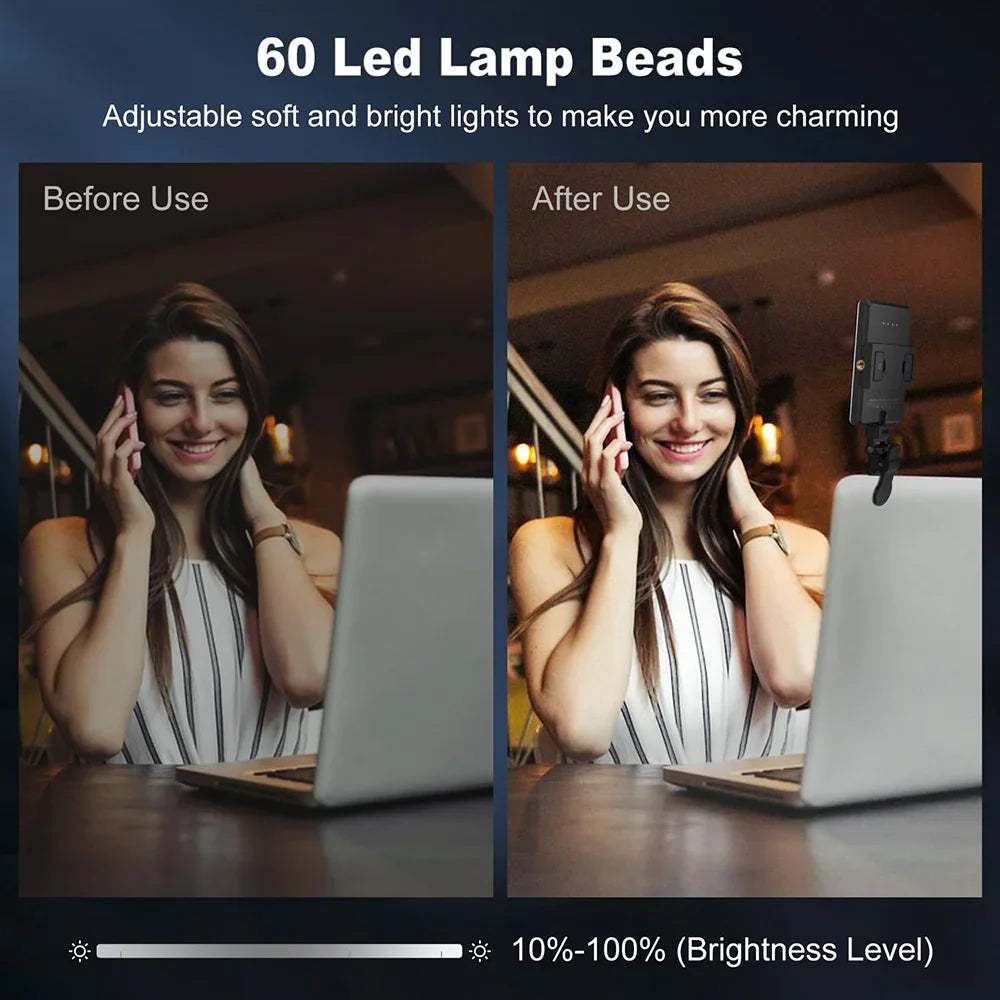 Mobile Phone Fill Light LED Lamp Photography Kit USB PD Dual Port Charging Fill Lamp For Live Broadcast Selfie Video Conference
