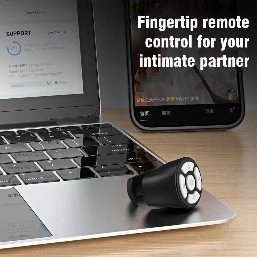 Portable Multi Function Bluetooth Remote Control For Fingertip Selfies Video Control Automatic Page Turning Browsing On Photo