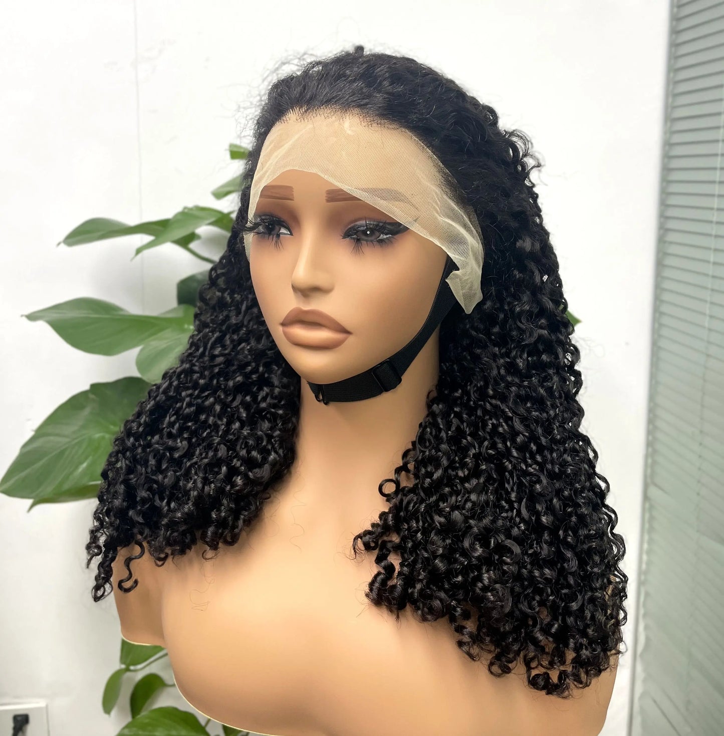 Premium 350% Density Kinky Curly Human Hair Wig - 13x4 Lace Front Bob Wig for Women