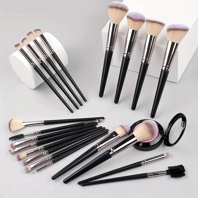 Complete Professional Makeup Brushes Set All in One Kit for Eyeshadow Eyeliner Face and Detailed Cosmetics Application Tools