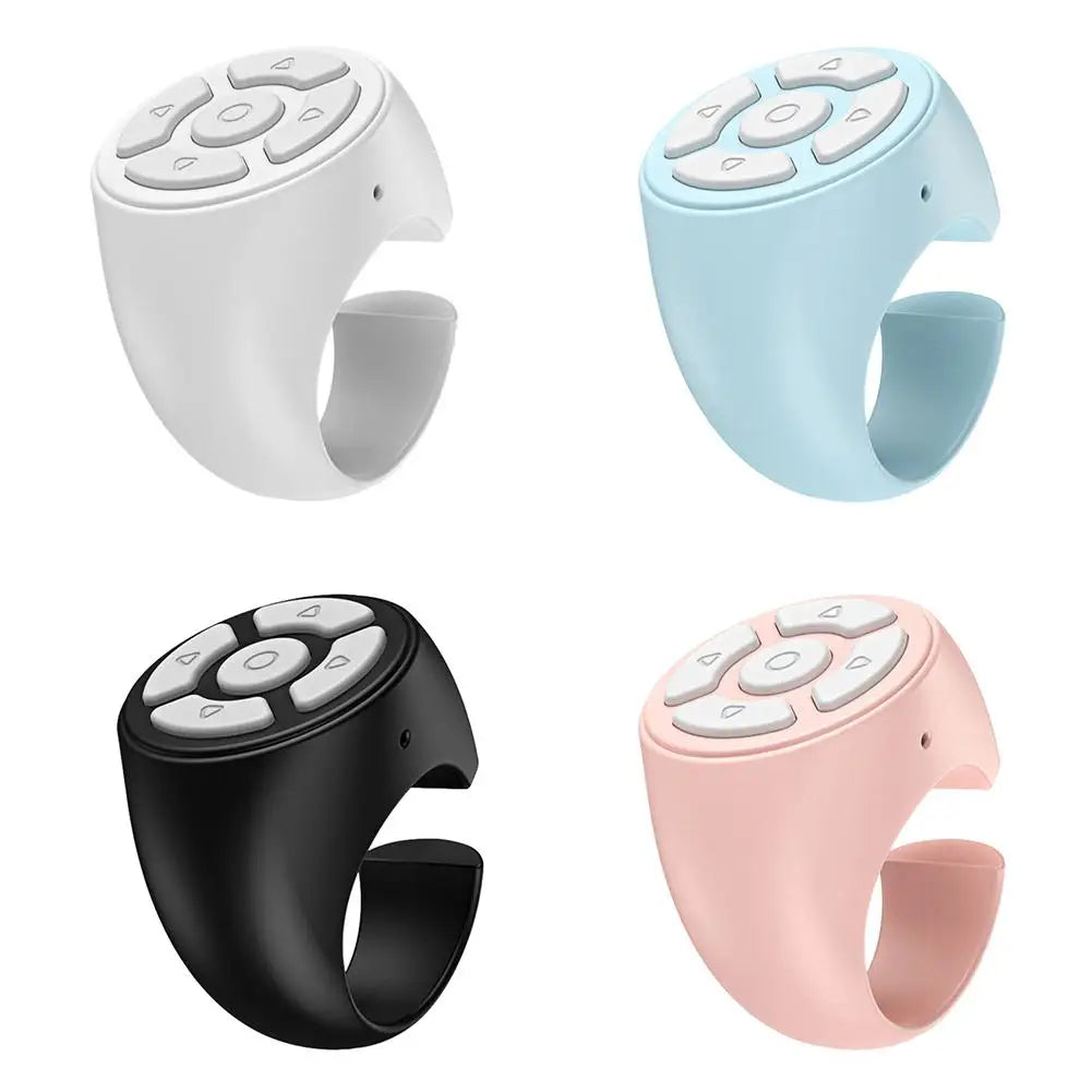 Portable Multi Function Bluetooth Remote Control For Fingertip Selfies Video Control Automatic Page Turning Browsing On Photo